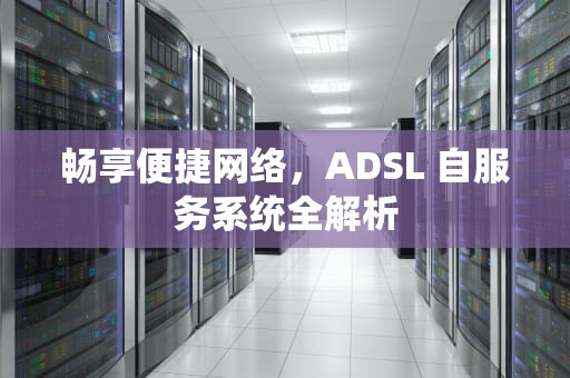 畅享便捷网络，ADSL 自服务系统全解析