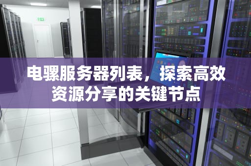 电骡服务器列表，探索高效资源分享的关键节点