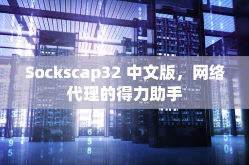 Sockscap32 中文版，网络代理的得力助手
