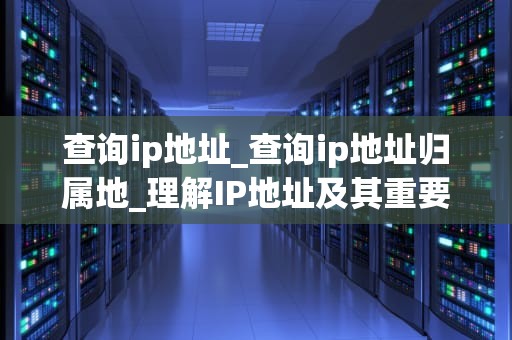 查询ip地址_查询ip地址归属地_理解IP地址及其重要性
