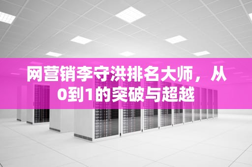 网营销李守洪排名大师，从0到1的突破与超越