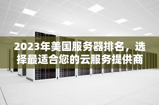 2023年美国服务器排名，选择最适合您的云服务提供商