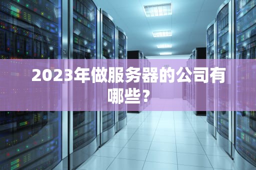 2023年做服务器的公司有哪些？