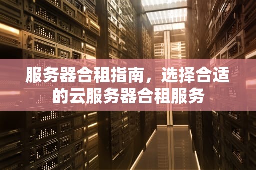 服务器合租指南，选择合适的云服务器合租服务