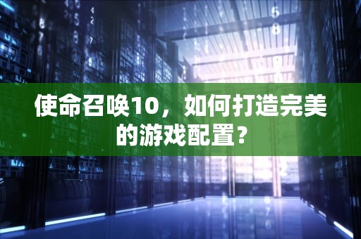 使命召唤10,如何打造完美的游戏配置? 使命召唤10,如何打造完美的游戏配置?