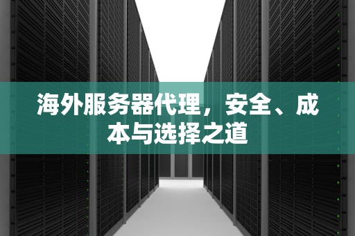 海外服务器代理，安全、成本与选择之道