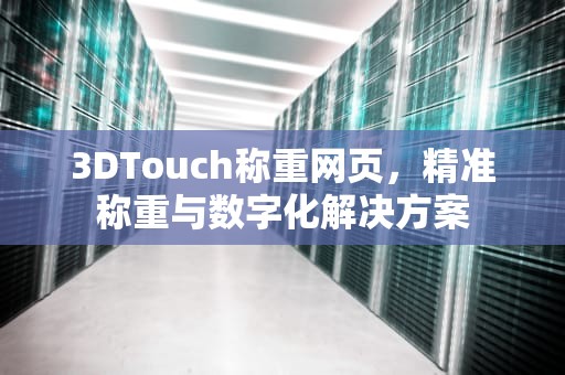 3DTouch称重网页，精准称重与数字化解决方案