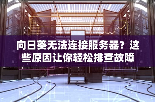 向日葵无法连接服务器？这些原因让你轻松排查故障