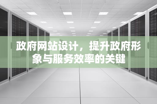政府网站设计，提升政府形象与服务效率的关键