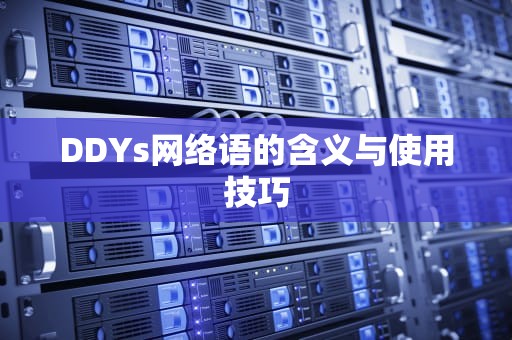 DDYs网络语的含义与使用技巧