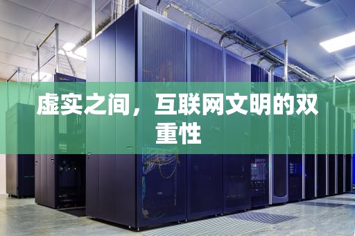 虚实之间，互联网文明的双重性