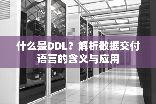 什么是DDL？解析数据交付语言的含义与应用
