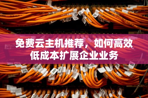 免费云主机推荐，如何高效低成本扩展企业业务