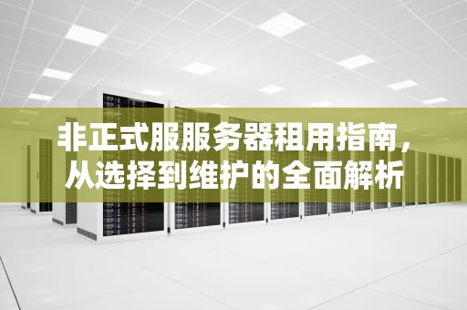 非正式服服务器租用指南，从选择到维护的全面解析