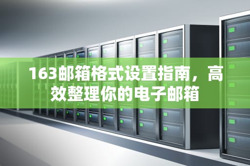 163邮箱格式设置指南，高效整理你的电子邮箱