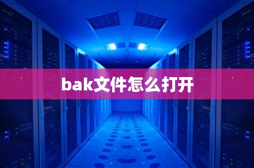 bak文件怎么打开