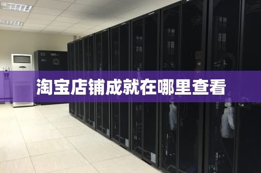 淘宝店铺成就在哪里查看