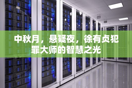 中秋月，悬疑夜，徐有贞犯罪大师的智慧之光