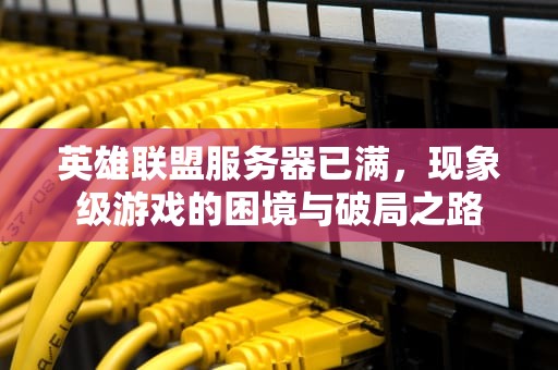 英雄联盟服务器已满，现象级游戏的困境与破局之路