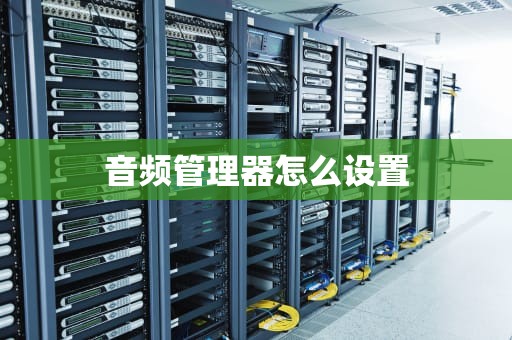 音频管理器怎么设置