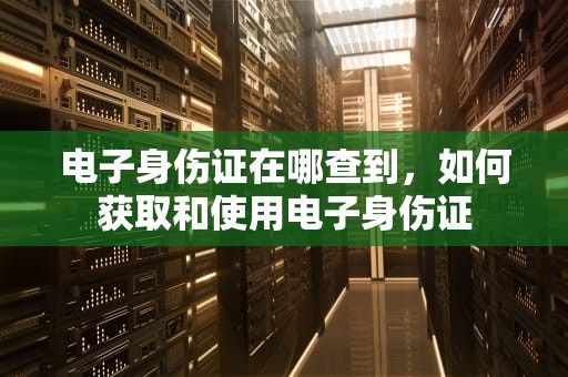 电子身伤证在哪查到，如何获取和使用电子身伤证