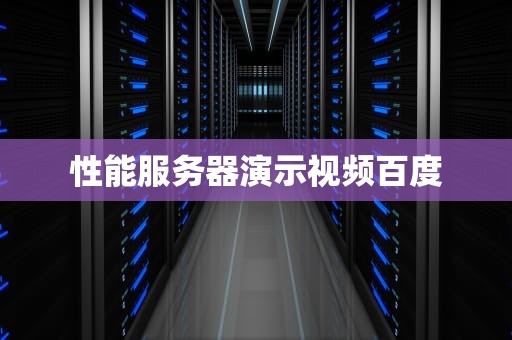 性能服务器演示视频百度