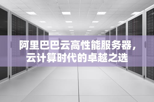 阿里巴巴云高性能服务器，云计算时代的卓越之选