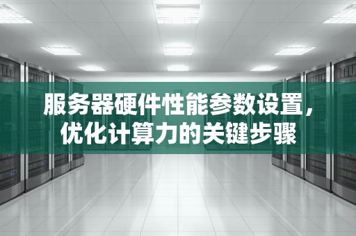 服务器硬件性能参数设置，优化计算力的关键步骤
