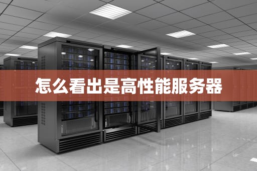 怎么看出是高性能服务器