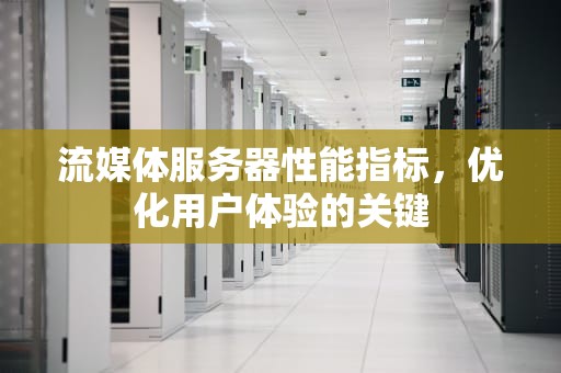 流媒体服务器性能指标，优化用户体验的关键