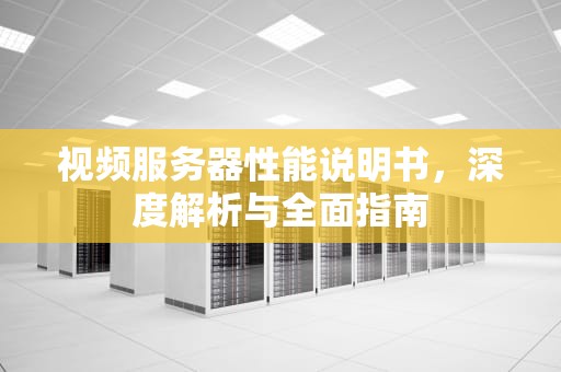 视频服务器性能说明书，深度解析与全面指南