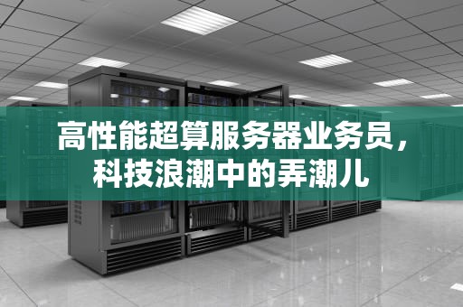 高性能超算服务器业务员，科技浪潮中的弄潮儿