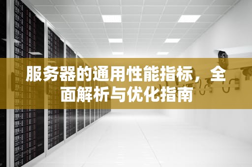 服务器的通用性能指标，全面解析与优化指南