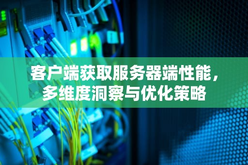 客户端获取服务器端性能，多维度洞察与优化策略