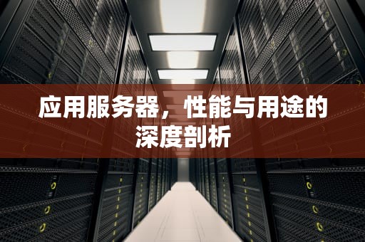 应用服务器，性能与用途的深度剖析