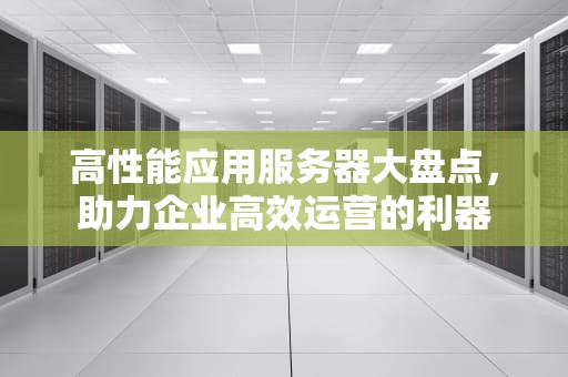 高性能应用服务器大盘点，助力企业高效运营的利器