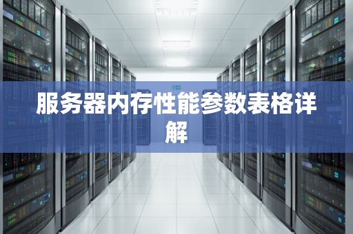 服务器内存性能参数表格详解