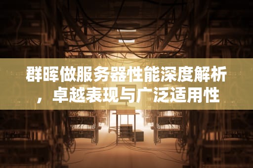 群晖做服务器性能深度解析，卓越表现与广泛适用性