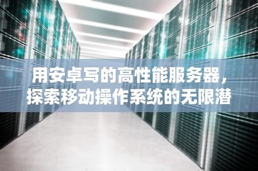 用安卓写的高性能服务器，探索移动操作系统的无限潜力