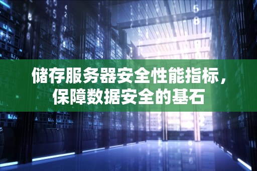 储存服务器安全性能指标，保障数据安全的基石