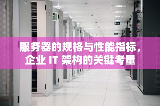 服务器的规格与性能指标，企业 IT 架构的关键考量