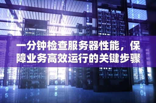 一分钟检查服务器性能，保障业务高效运行的关键步骤