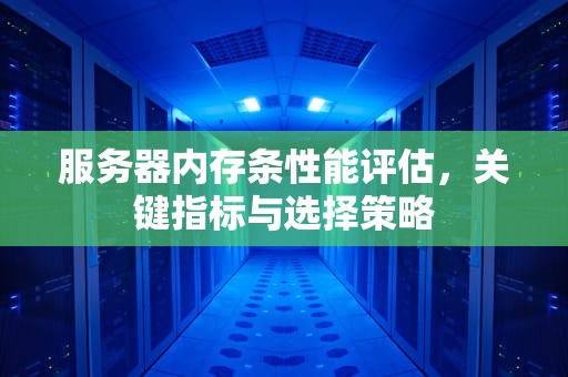 服务器内存条性能评估，关键指标与选择策略