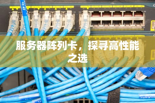 服务器阵列卡，探寻高性能之选