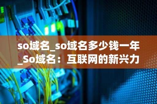 so域名_so域名多少钱一年_So域名：互联网的新兴力量
