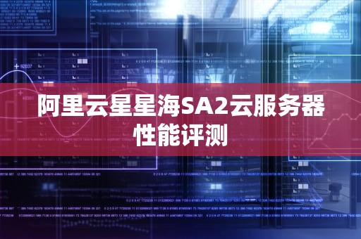 阿里云星星海SA2云服务器性能评测