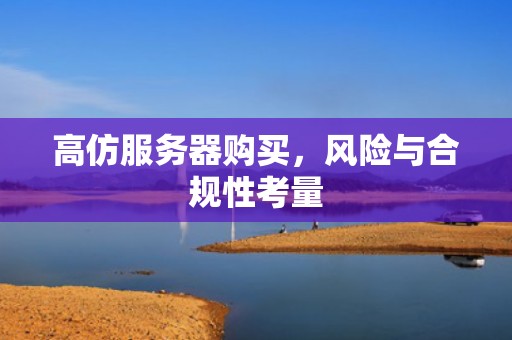 高仿服务器购买，风险与合规性考量