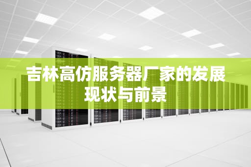 吉林高仿服务器厂家的发展现状与前景