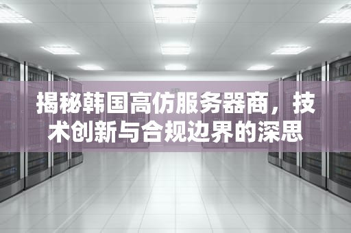 揭秘韩国高仿服务器商，技术创新与合规边界的深思