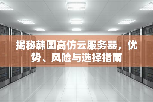揭秘韩国高仿云服务器，优势、风险与选择指南